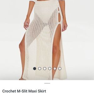 Crochet coverup skirt